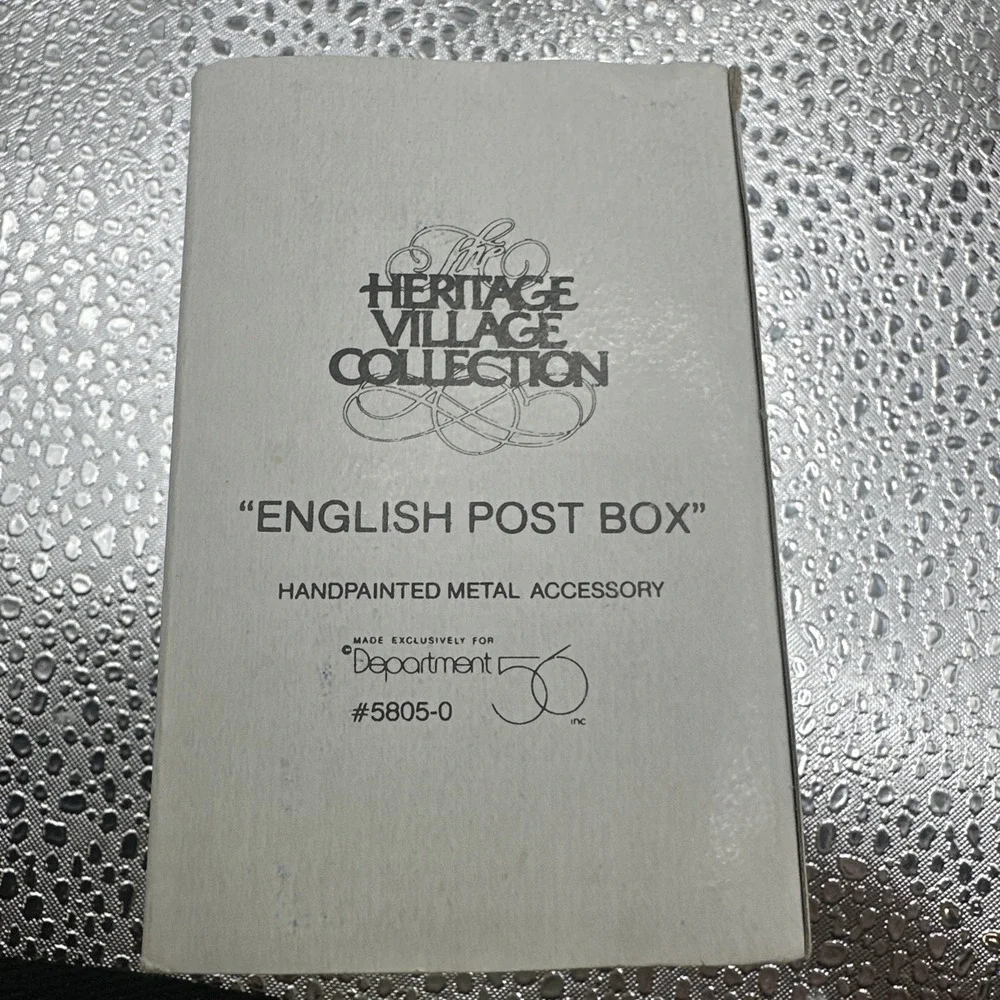 Department‎ 56 English Post Box Heritage Village Retired Accessories #5805-0